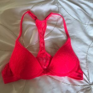 Hot pink bra